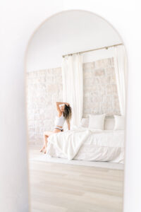 The perfect light and the perfect studio space for a California boudoir photoshoot.