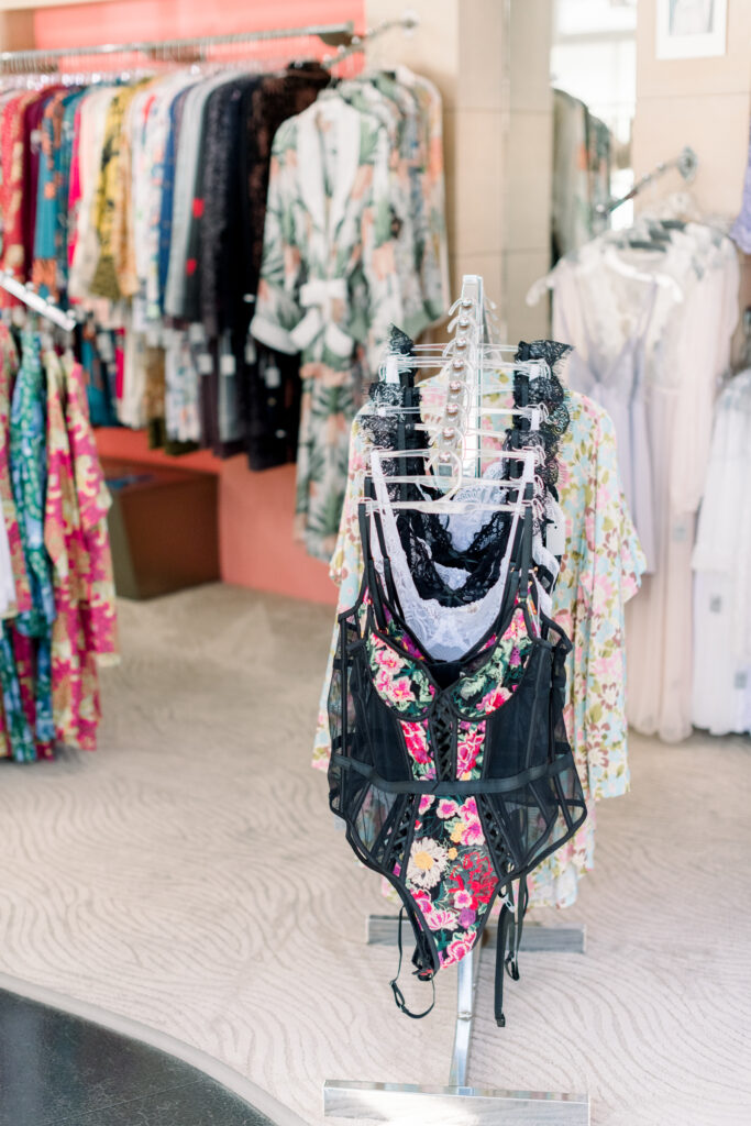 Inside the store I.C. London that sells high end Lingerie in Laguna Beach, California